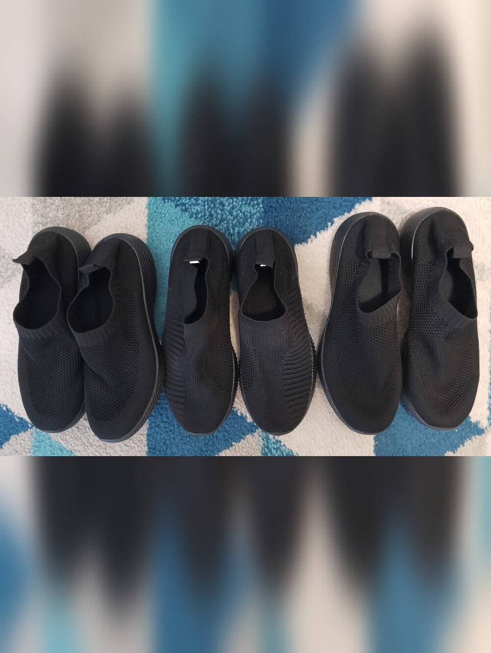 Women's Lightweight Slip-On Sneakers Set – Breathable Knit Shoe Size 7.5, 8.5,10